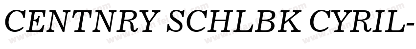 CENTNRY SCHLBK CYRIL字体转换